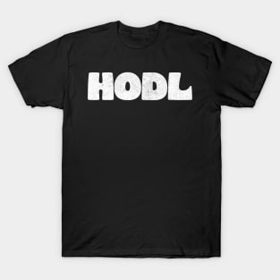 HODL  -  Bitcoin Typographic Design T-Shirt